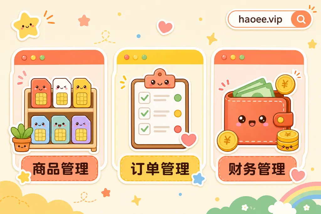 号易后台三大模块：商品管理、订单管理、财务管理 - haoyi.online