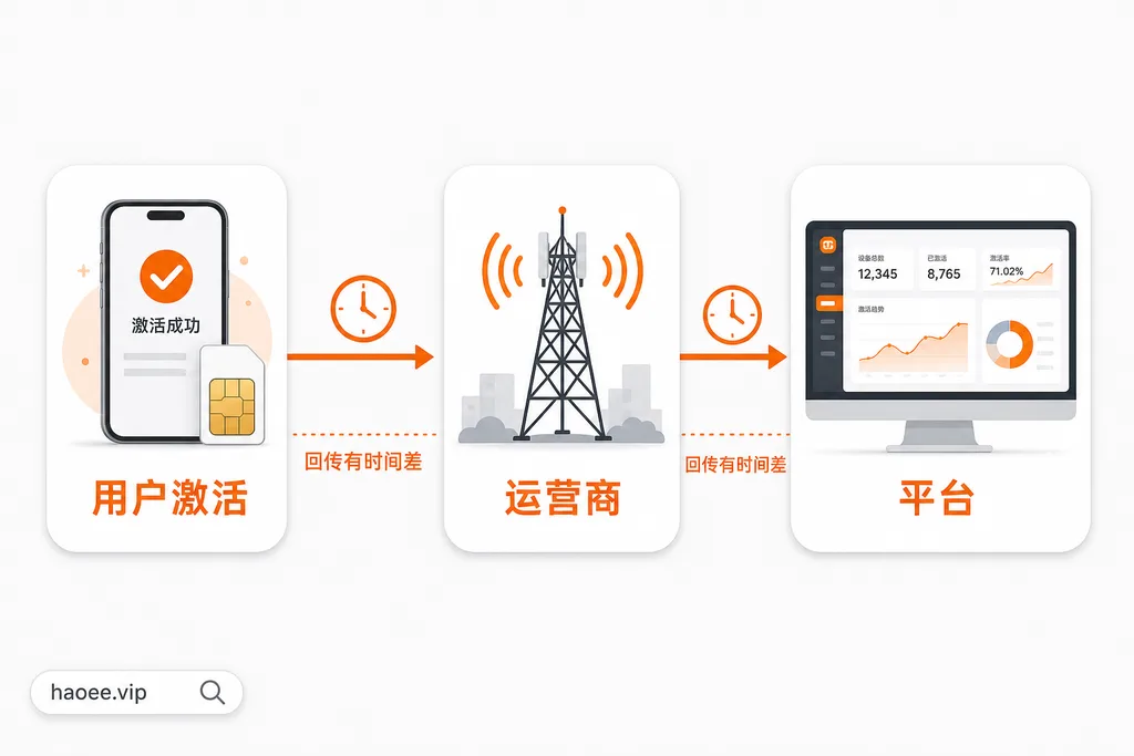 号易激活状态回传流程：激活后上报运营商再回传平台存在时间差 - haoyi.online